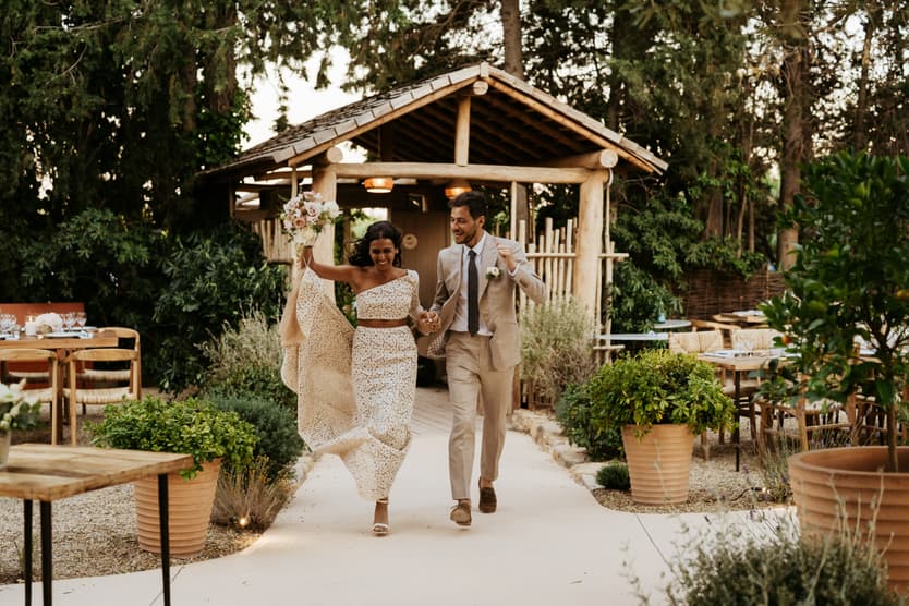 Wedding reception Saint Tropez Bride & Groom entrance