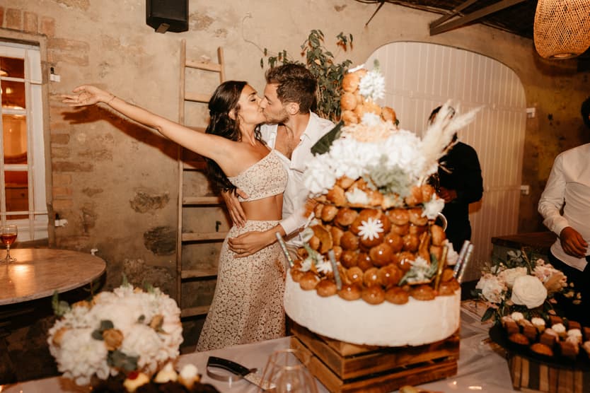 Wedding reception Saint Tropez piece monte