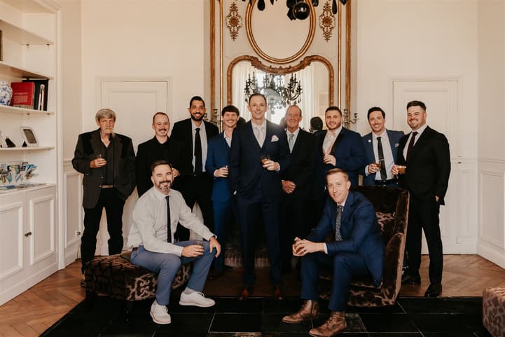 Toast groomsmen wedding day