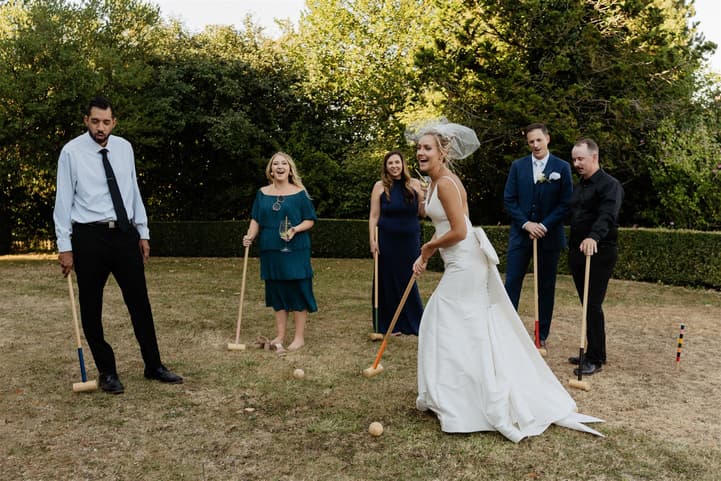Croquet game wedding day idea