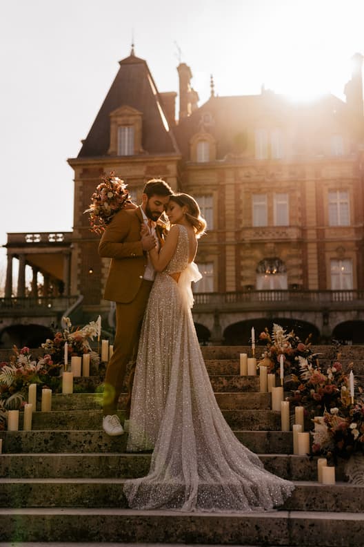 Paris Pre-wedding outfit inspiration fashion forward sparkling dress