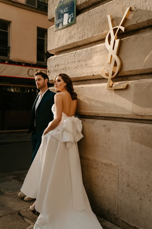 Paris Pre-wedding outfit inspiration dress with bow