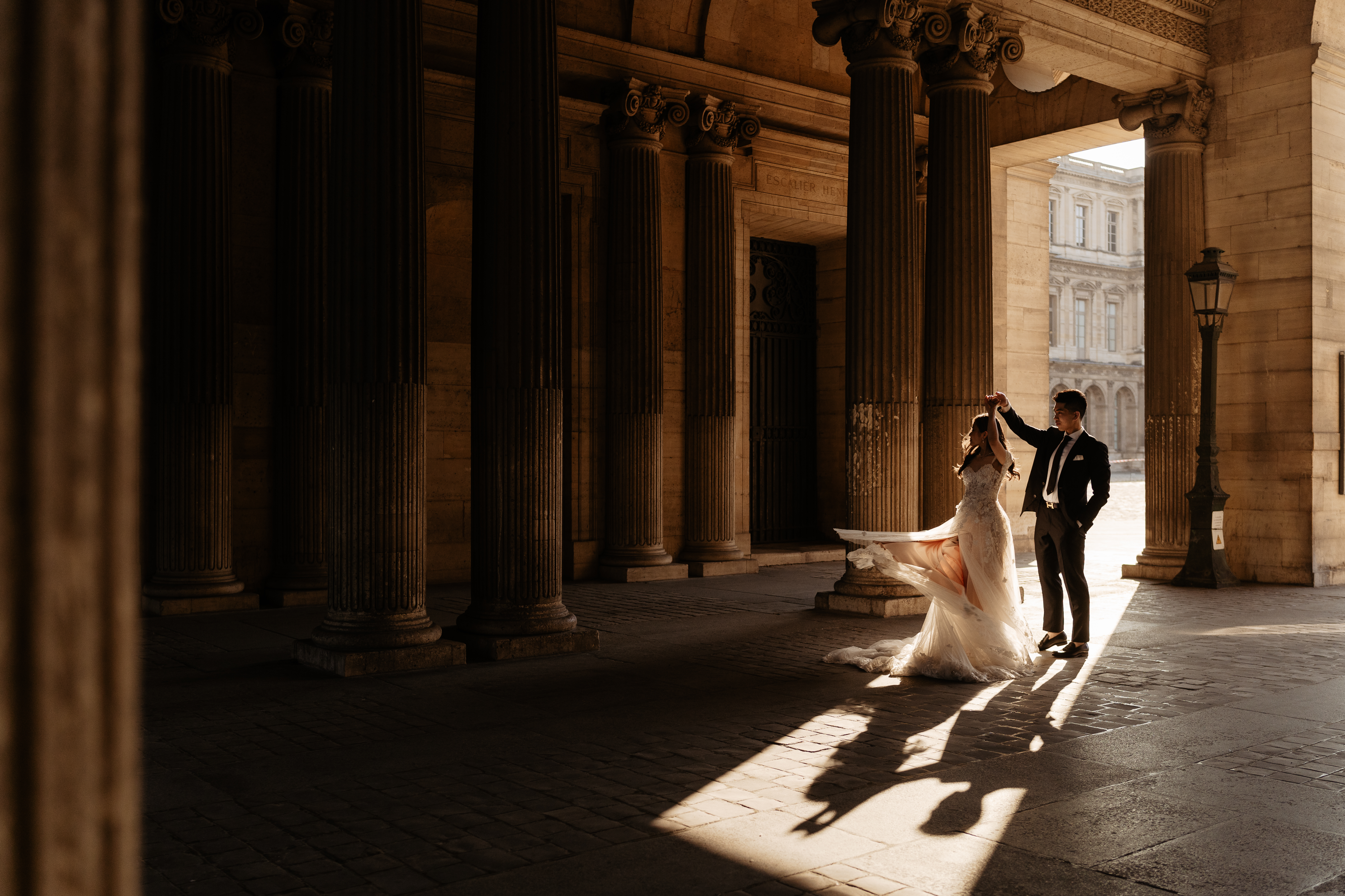 Paris Pre-wedding outfit inspiration dress with a slit