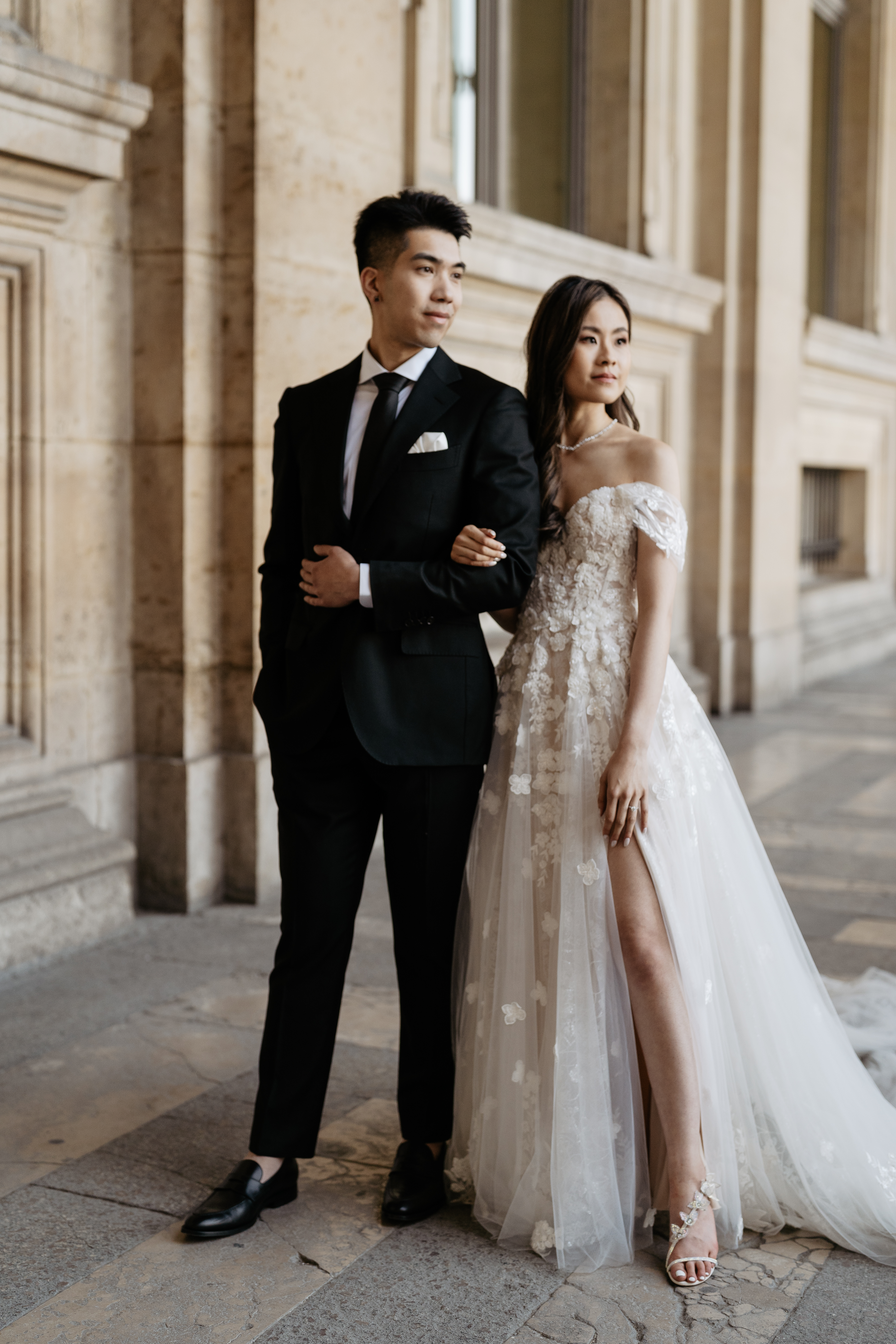 Paris Pre-wedding outfit inspiration dress with slit