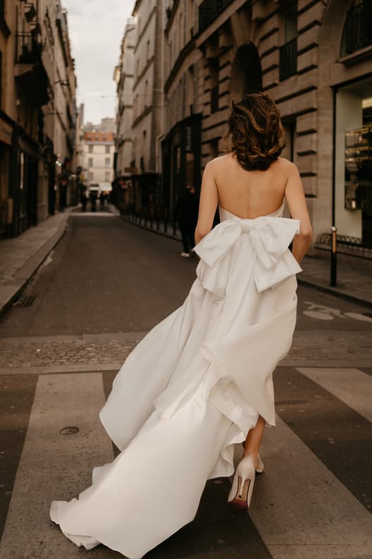 Paris Pre-wedding outfit inspiration dress with bow