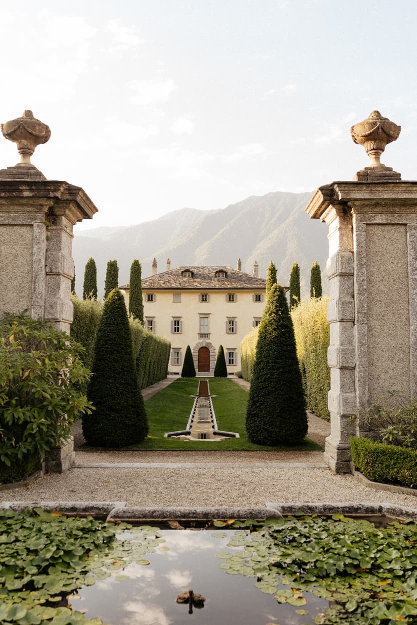 Villa Balbiano garden elopement wedding destination
