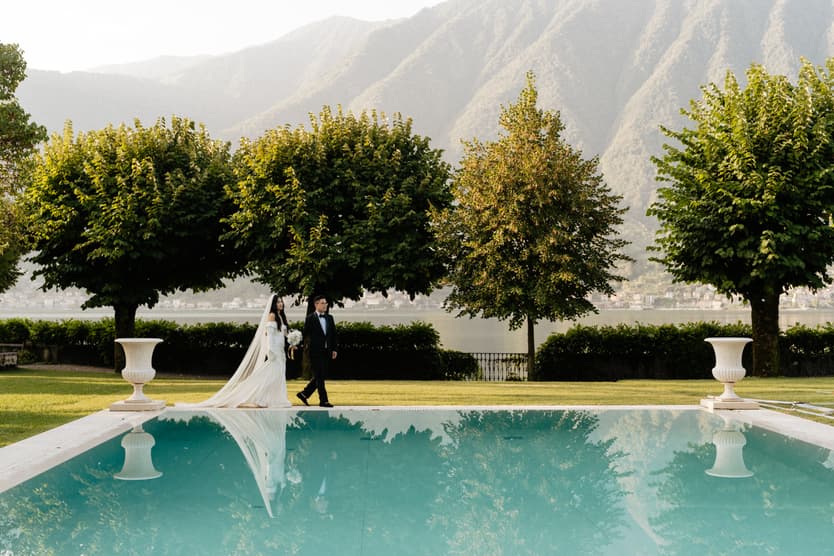 Destination elopement wedding Villa Balbiano