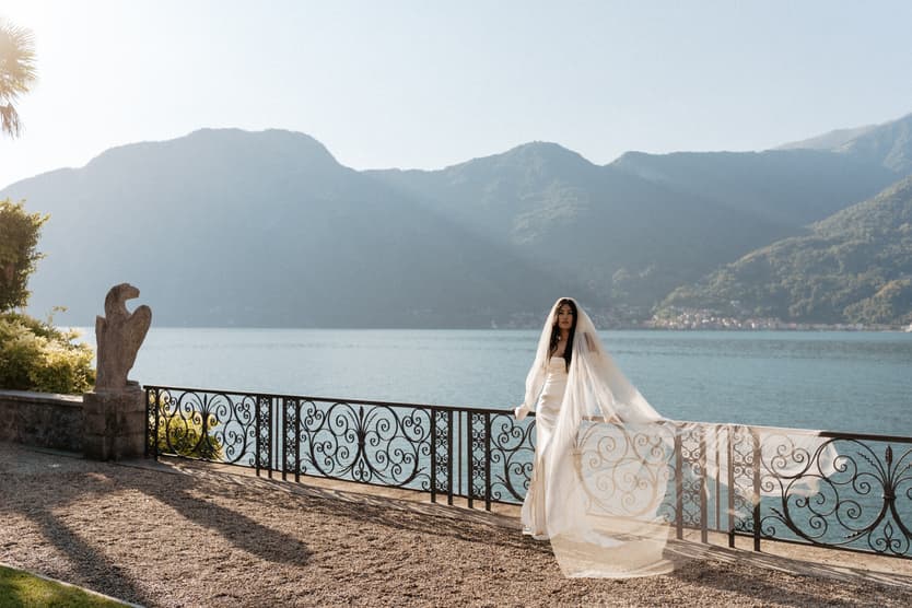 Villa Balbiano elopement wedding destination bridal Danielle Frankel Italy destination wedding photographer videographer