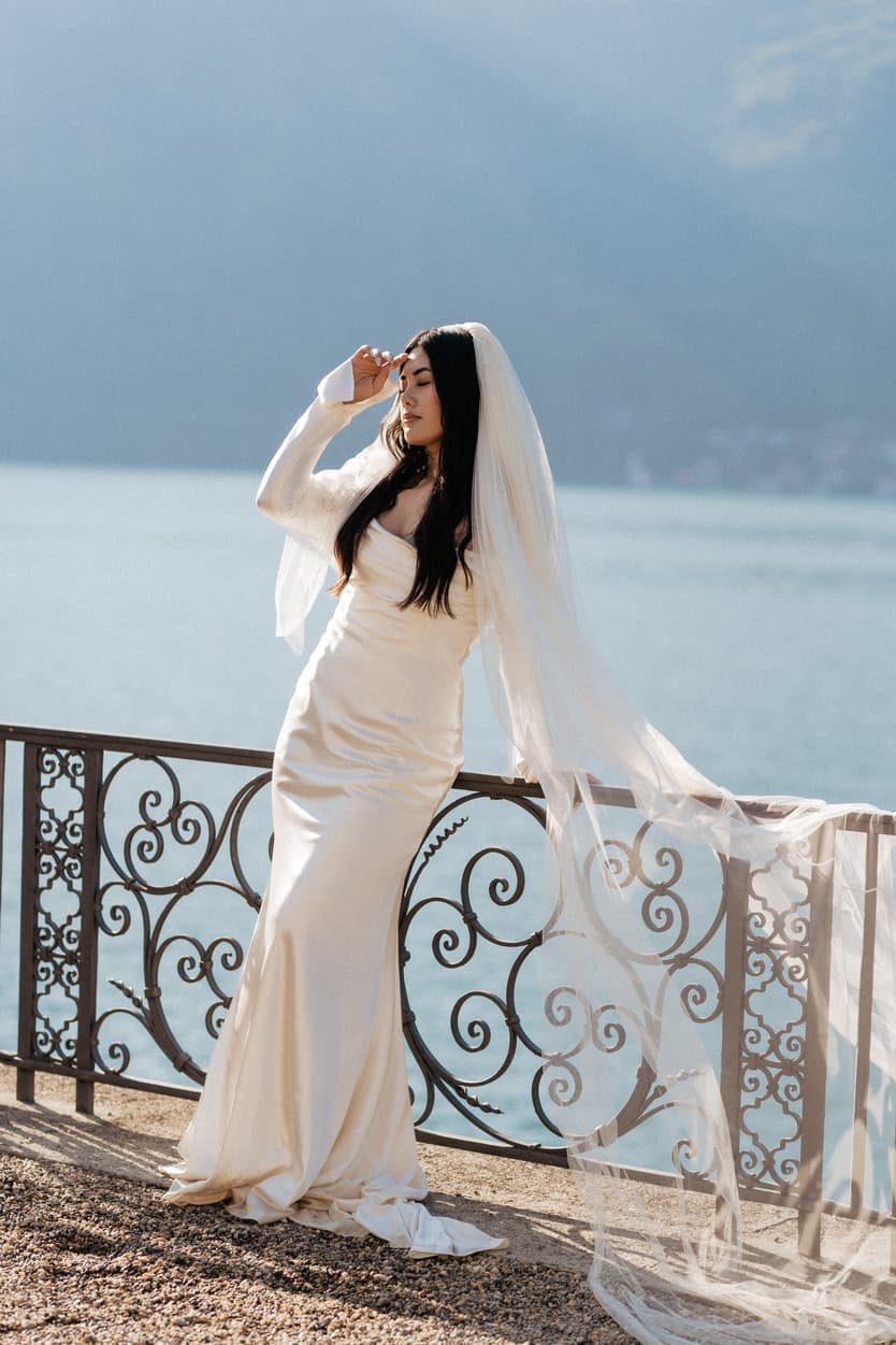Villa Balbiano elopement wedding destination bridal Danielle Frankel Italy destination wedding photographer videographer