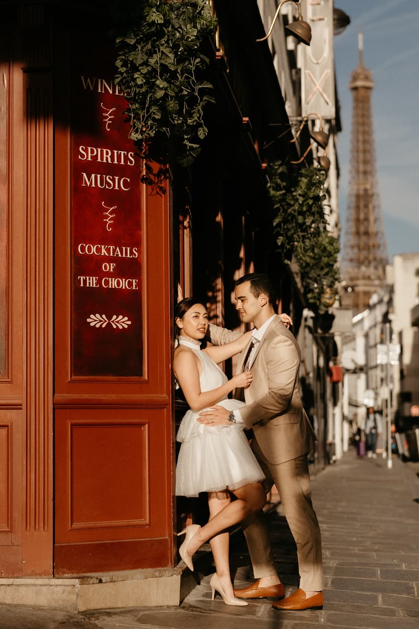 Paris Pre-wedding outfit inspiration short dress