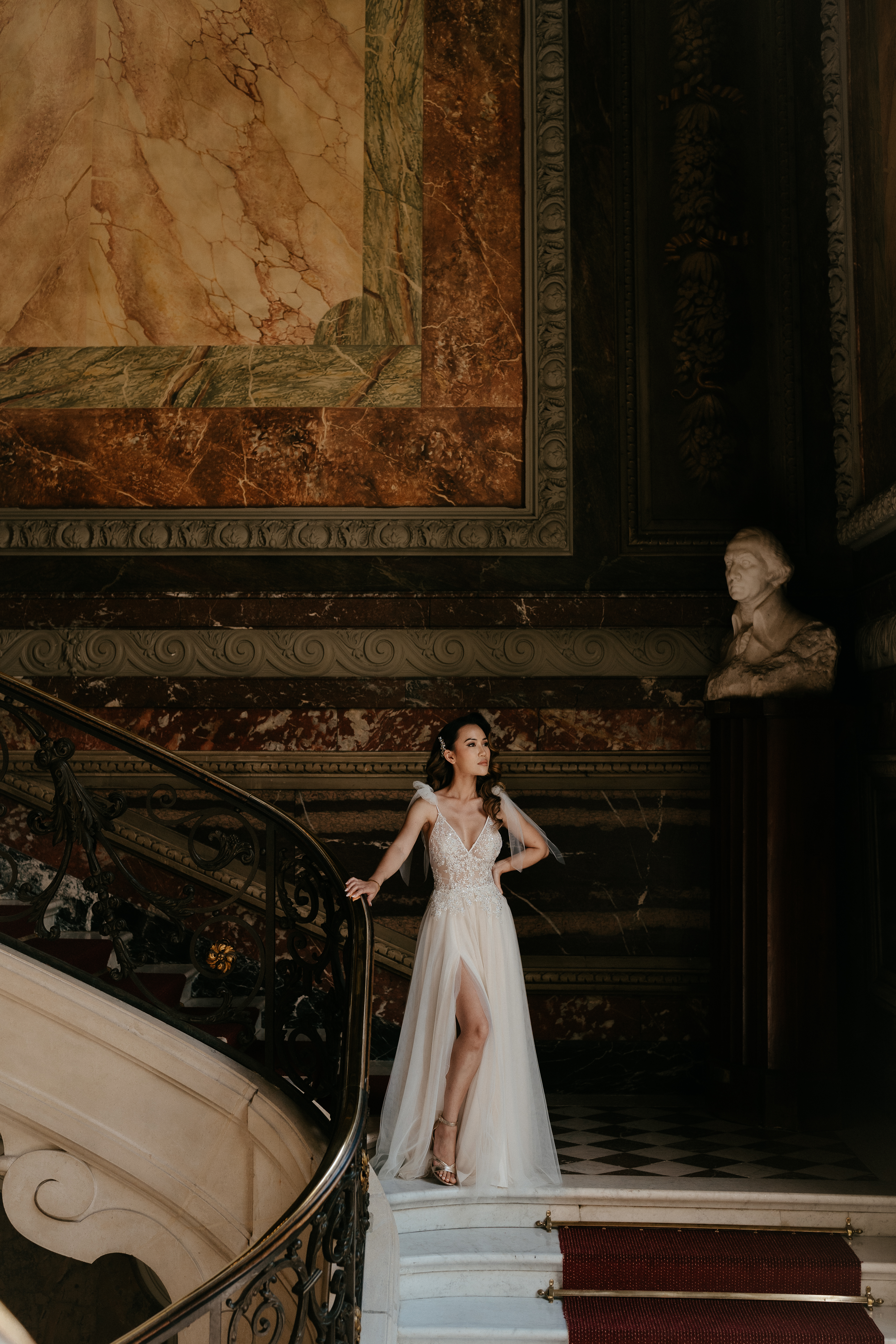Paris Pre-wedding outfit inspiration dress with slit