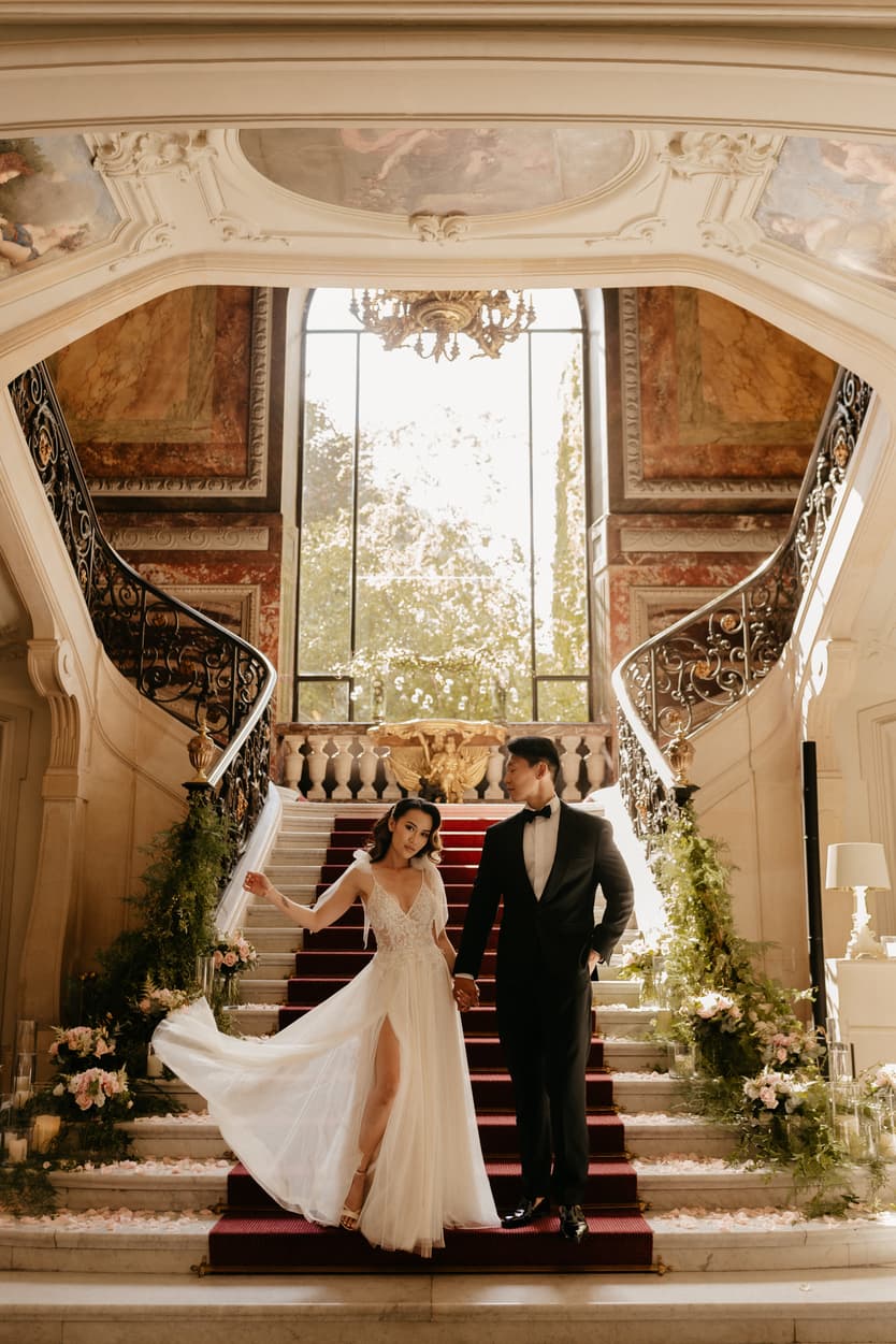 Paris Pre-wedding outfit inspiration dress with slit