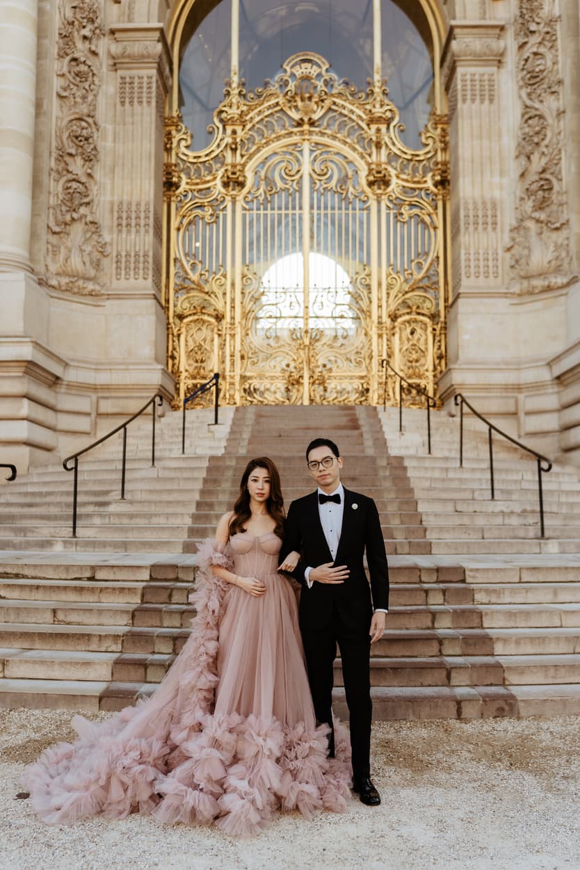 Couples wedding anniversary Photoshoot  Paris golden gate