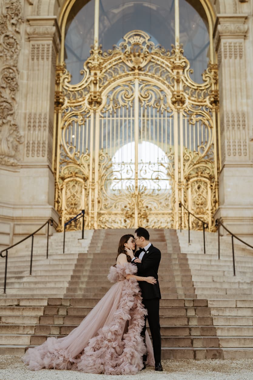 Couples wedding anniversary Photoshoot  Paris golden gate
