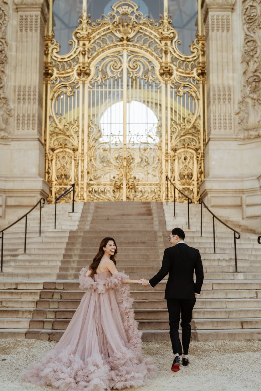 Couples wedding anniversary Photoshoot  Paris golden gate