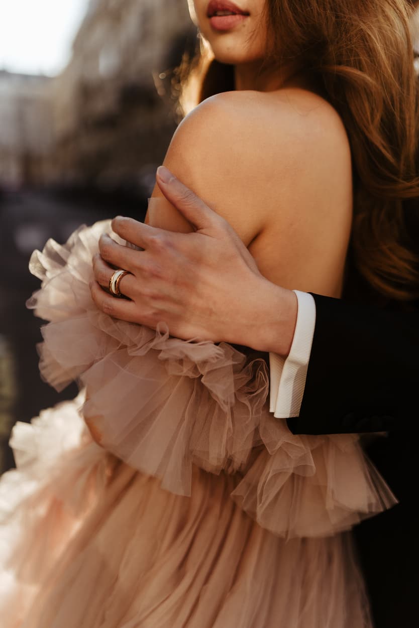 Couples wedding anniversary Photoshoot Paris streets