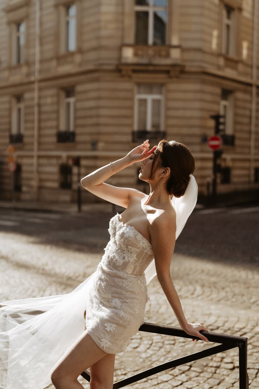 Paris Pre-wedding outfit inspiration short dress
