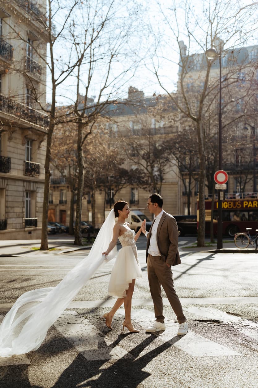 Paris Pre-wedding outfit inspiration short dress