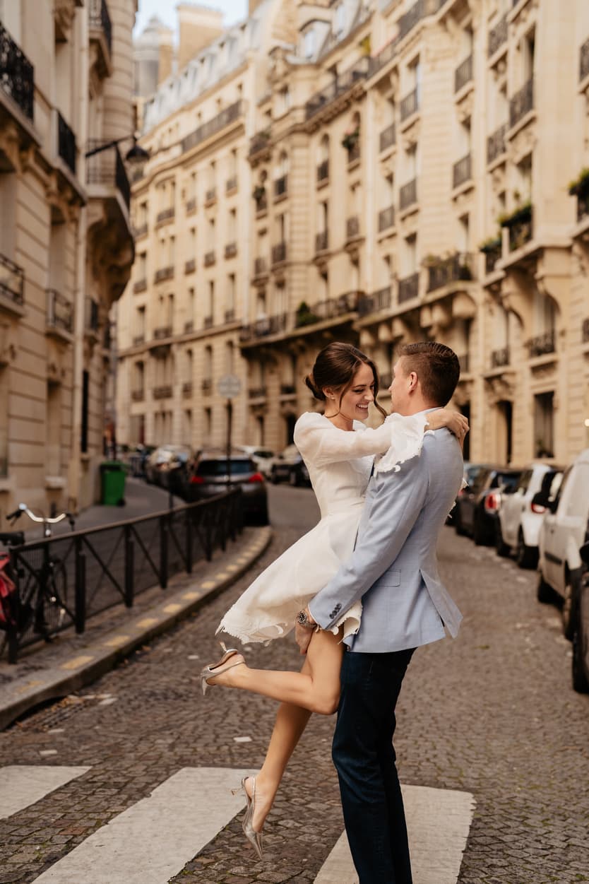 Couples Night engagement Photoshoot in Paris streets