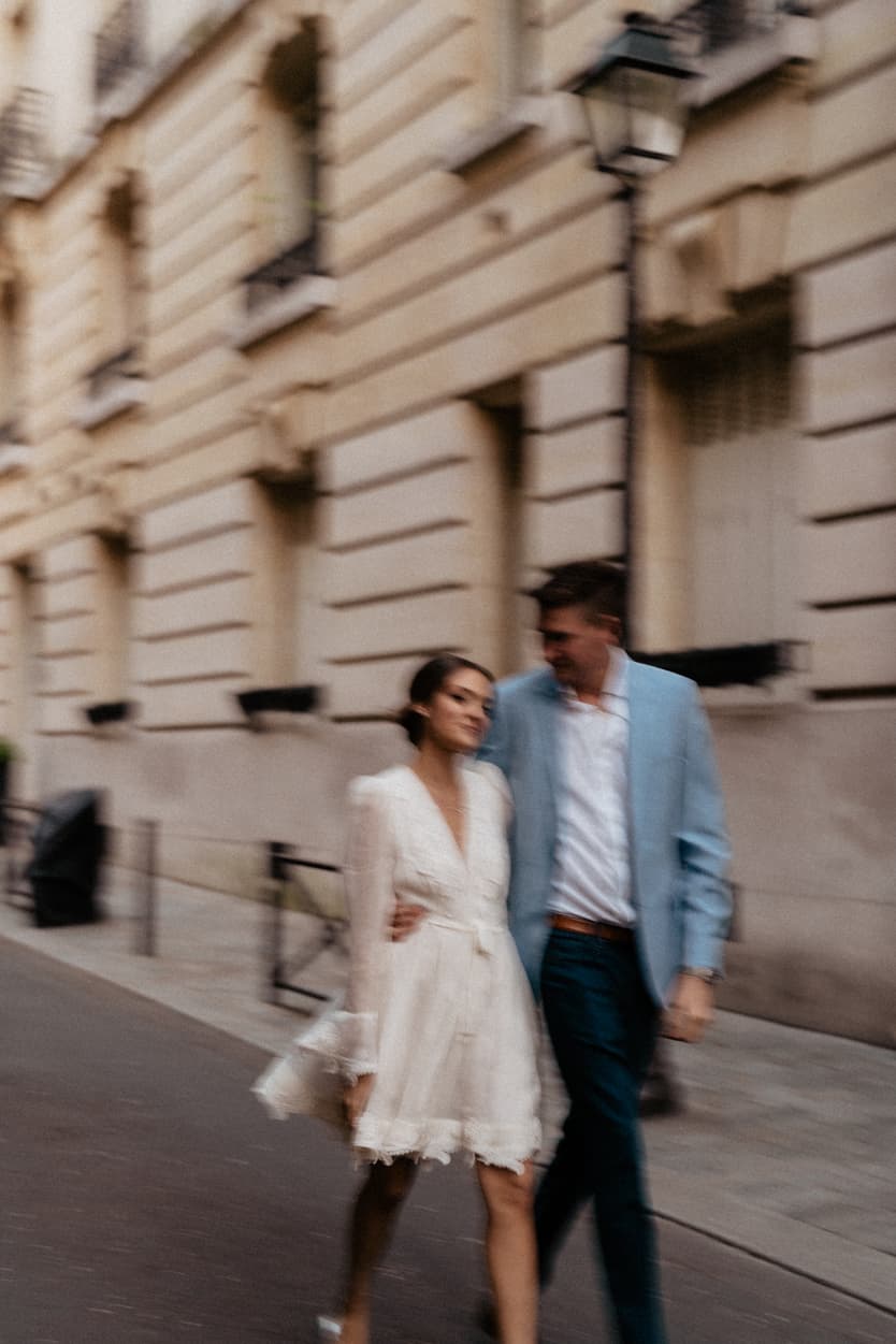 Couples Night engagement Photoshoot in Paris streets