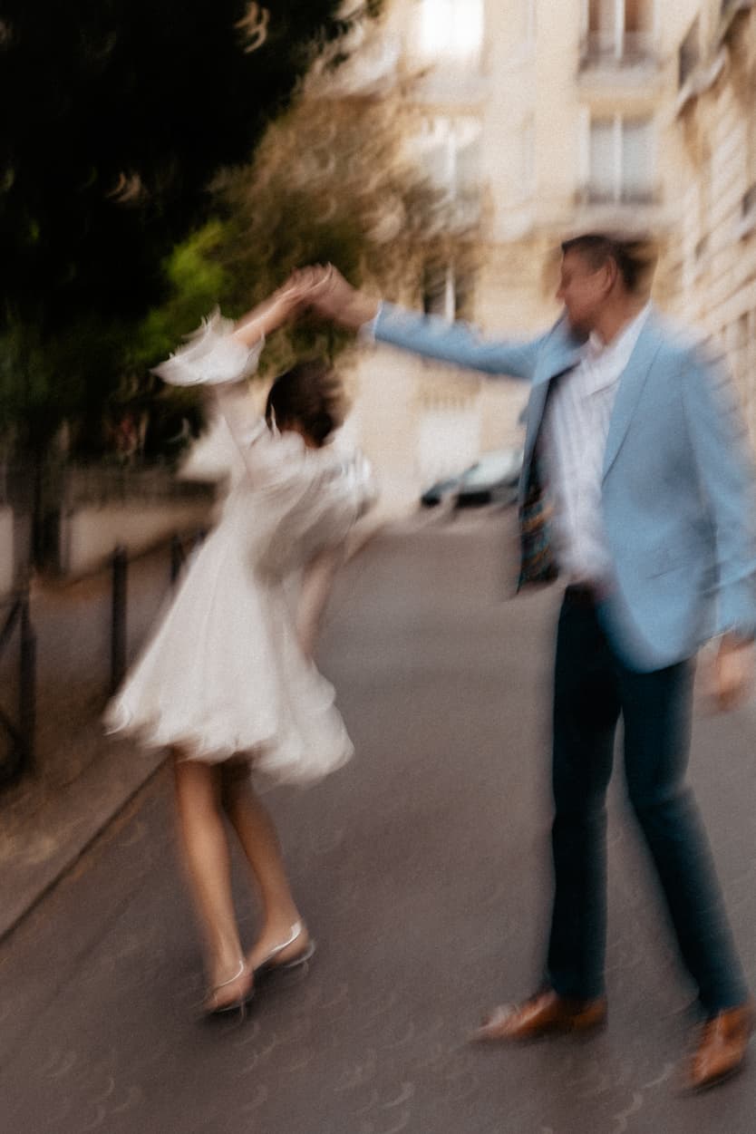 Couples Night engagement Photoshoot in Paris streets