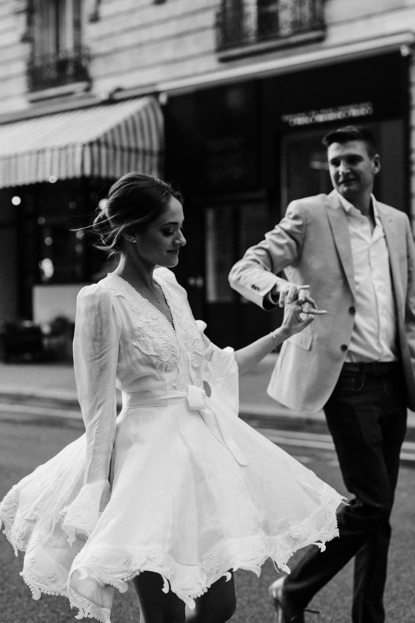 Couples Night engagement Photoshoot in Paris streets