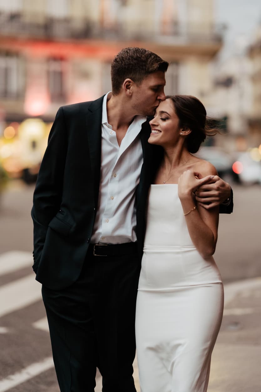 Couples Night engagement Photoshoot in Paris streets