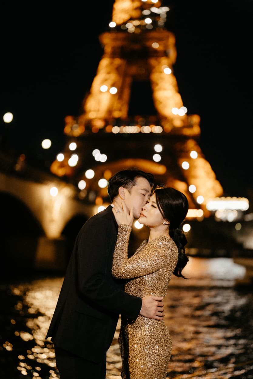 Paris Pre-wedding outfit inspiration fashion forward sparkling dress