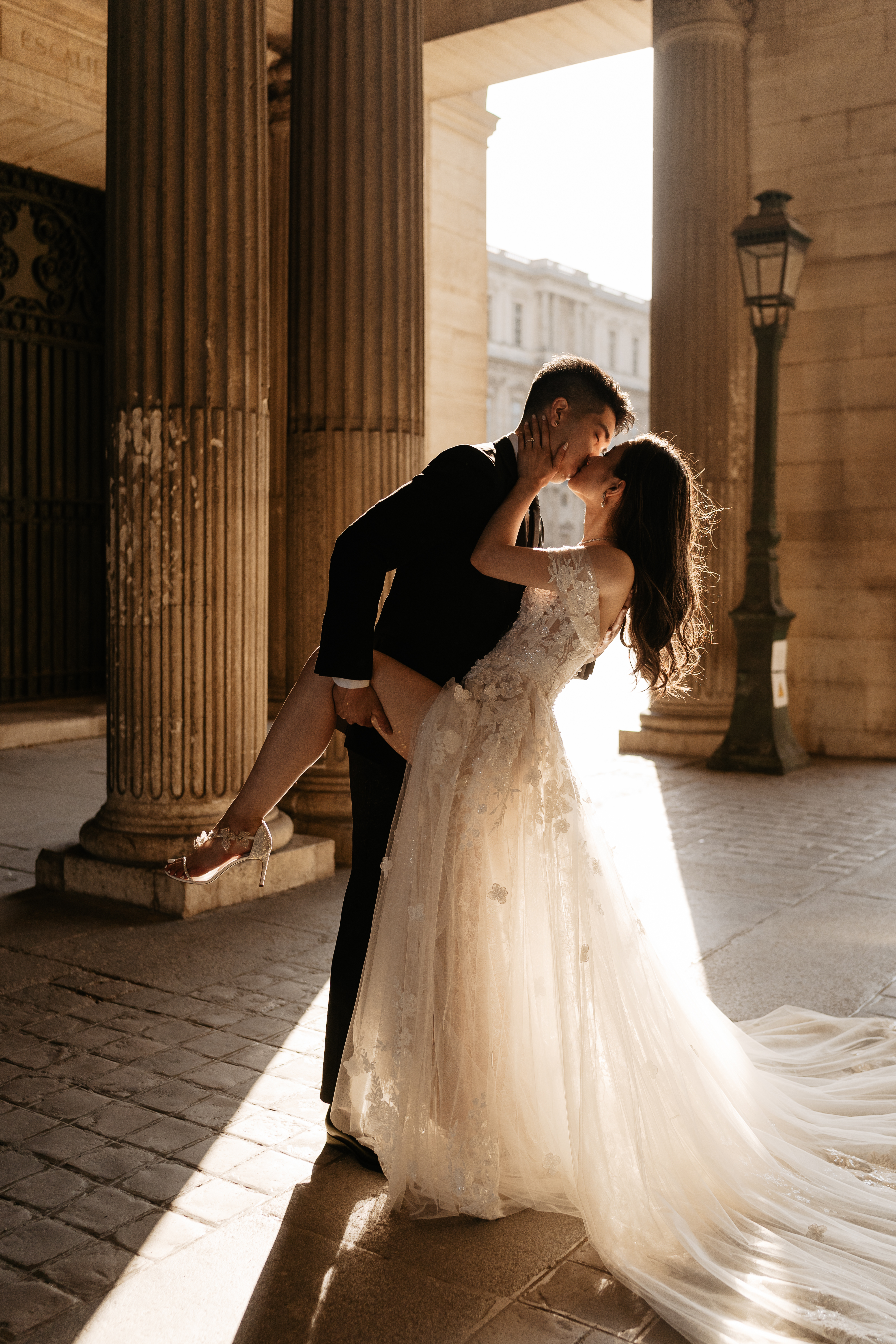 Paris Pre-wedding outfit inspiration dress with slit
