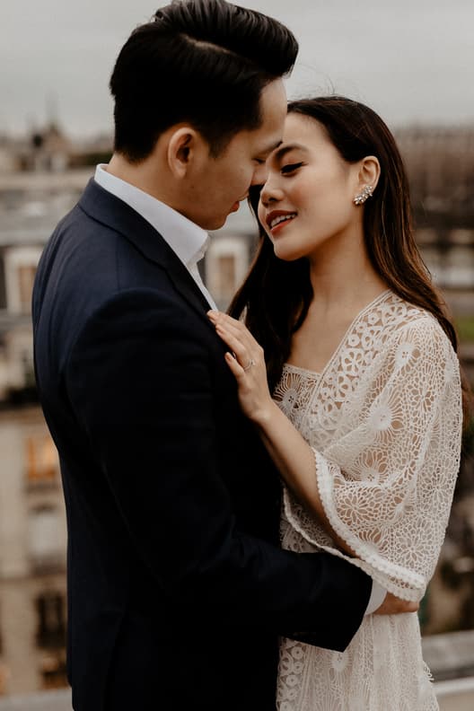 Paris Pre-wedding outfit inspiration Couture dress Dior white