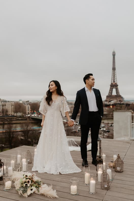 Paris Pre-wedding outfit inspiration Couture dress Dior white