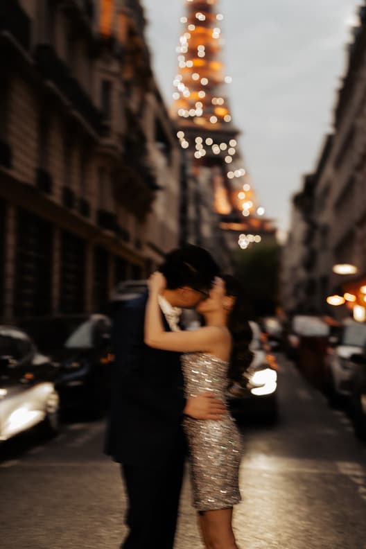 Paris Pre-wedding outfit inspiration fashion forward sparkling dress