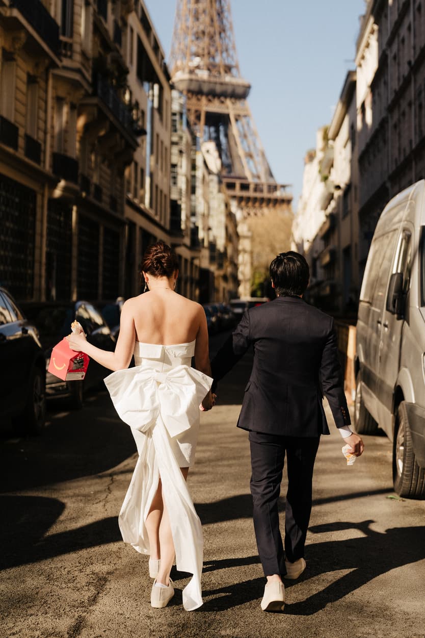 Paris Pre-wedding outfit inspiration dress with bow