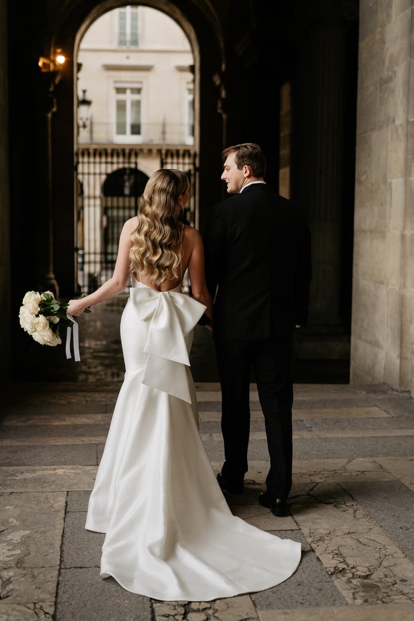 Paris Pre-wedding outfit inspiration dress with bow