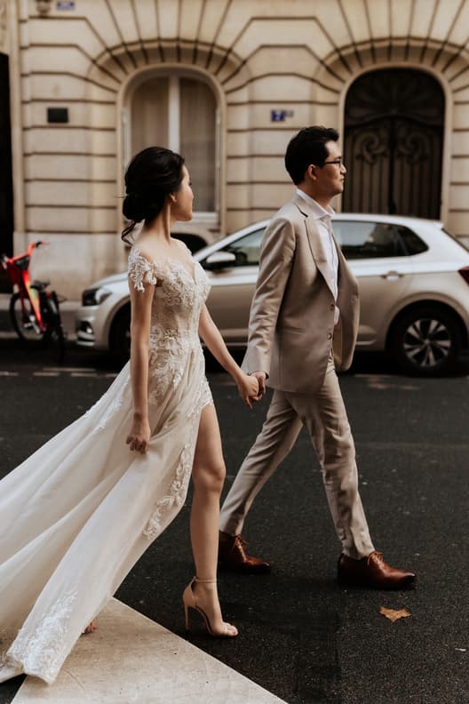 Paris Pre-wedding outfit inspiration fashion flowy dress