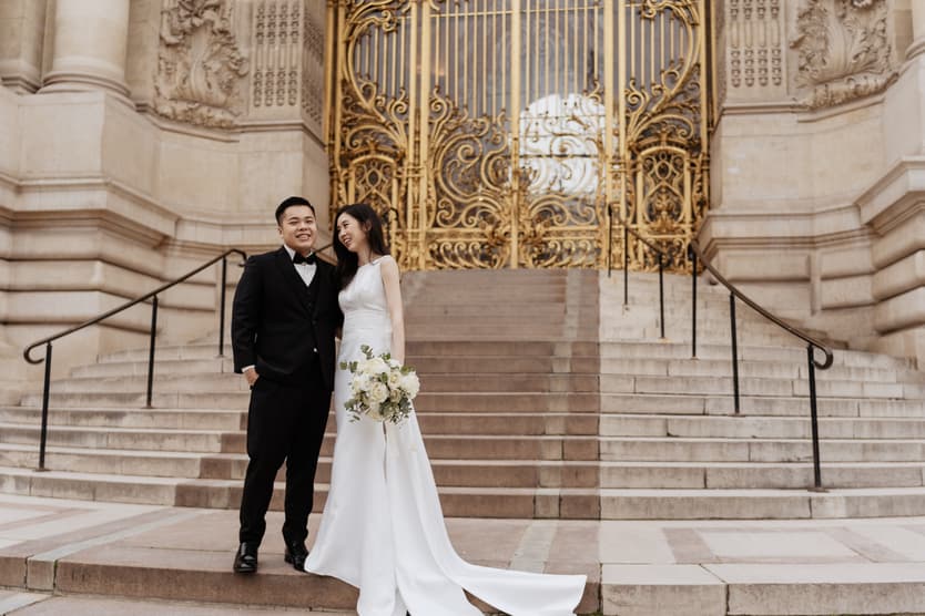 Couple full-day Pre-wedding Photoshoot in Paris Golden Gate