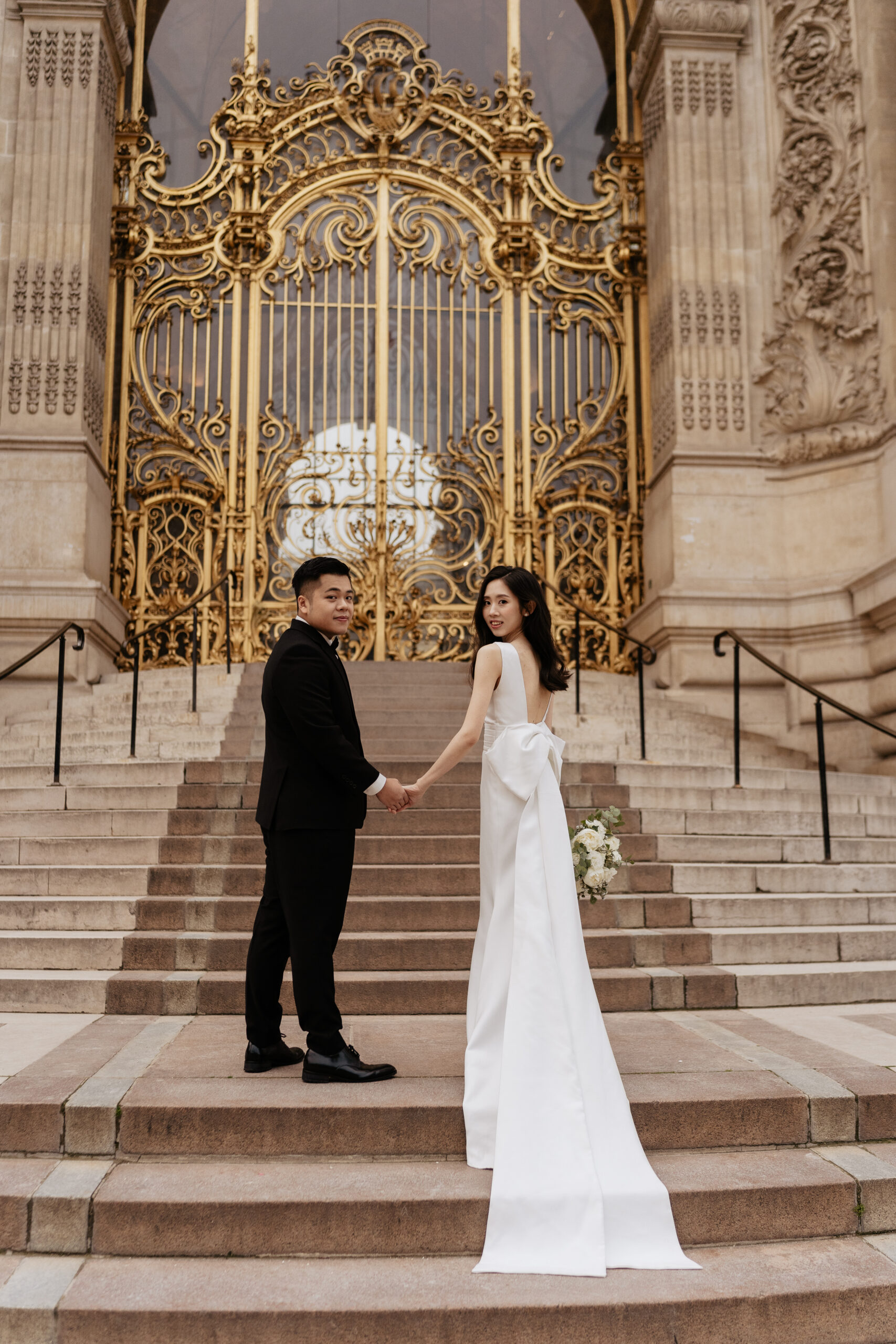 Couple's full-day Pre-wedding Photoshoot in Paris Golden Gate
