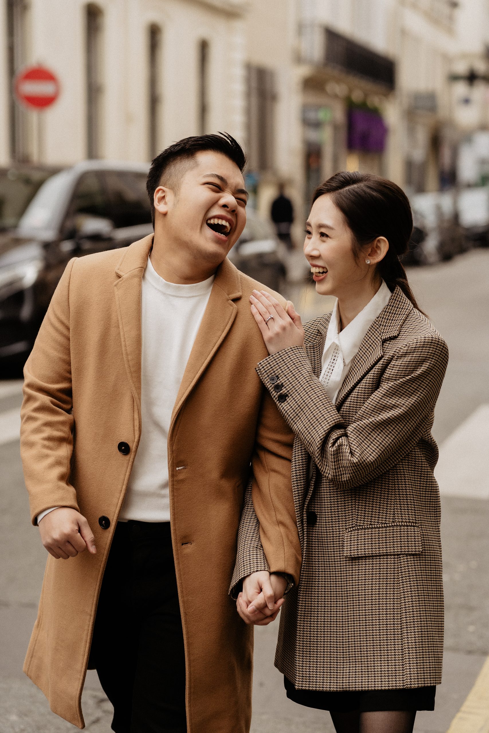 Couple full-day Pre-wedding Photoshoot in Paris with Eiffel Tower view 