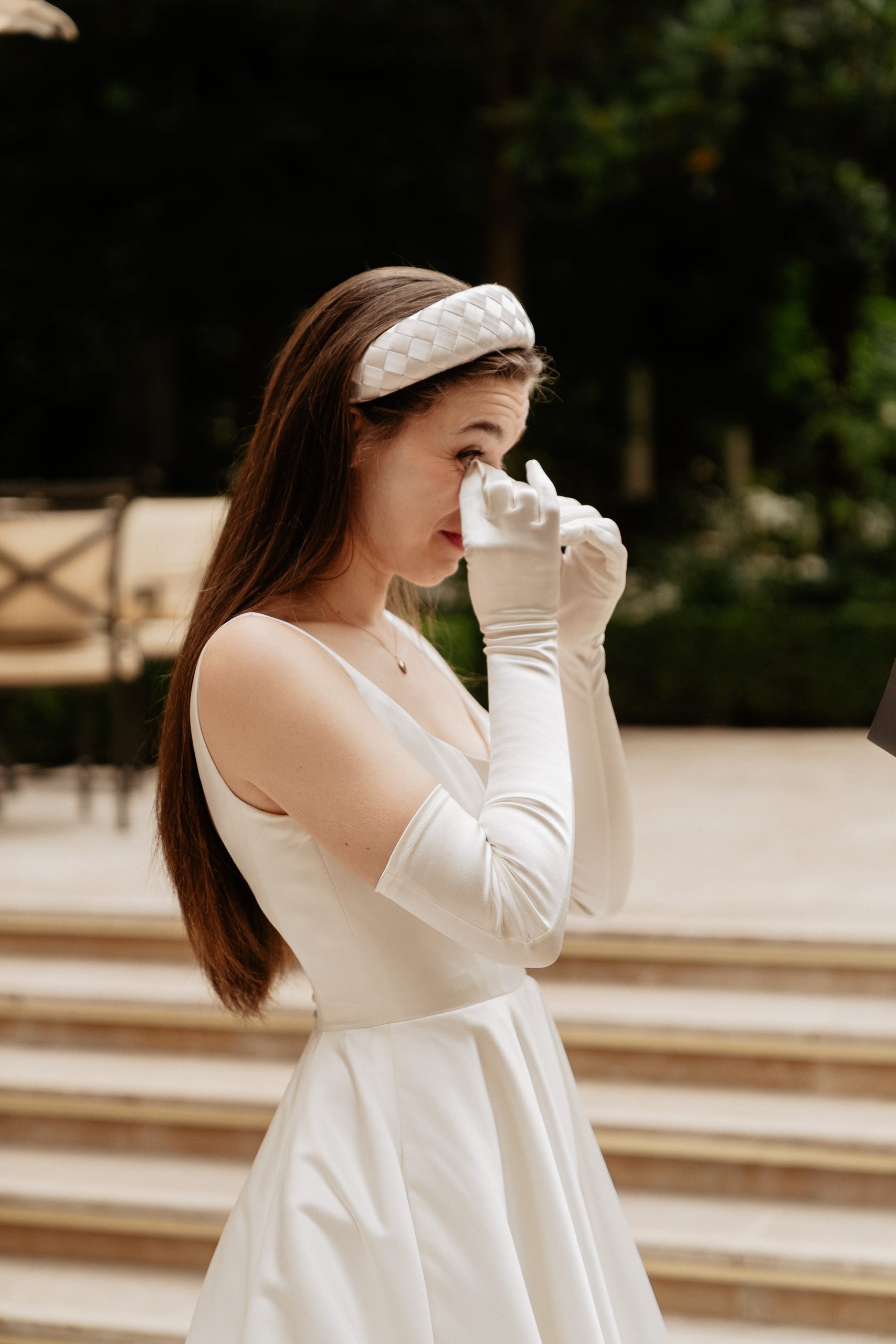 Destination wedding elopement at the luxurious Ritz Paris garden ceremony 