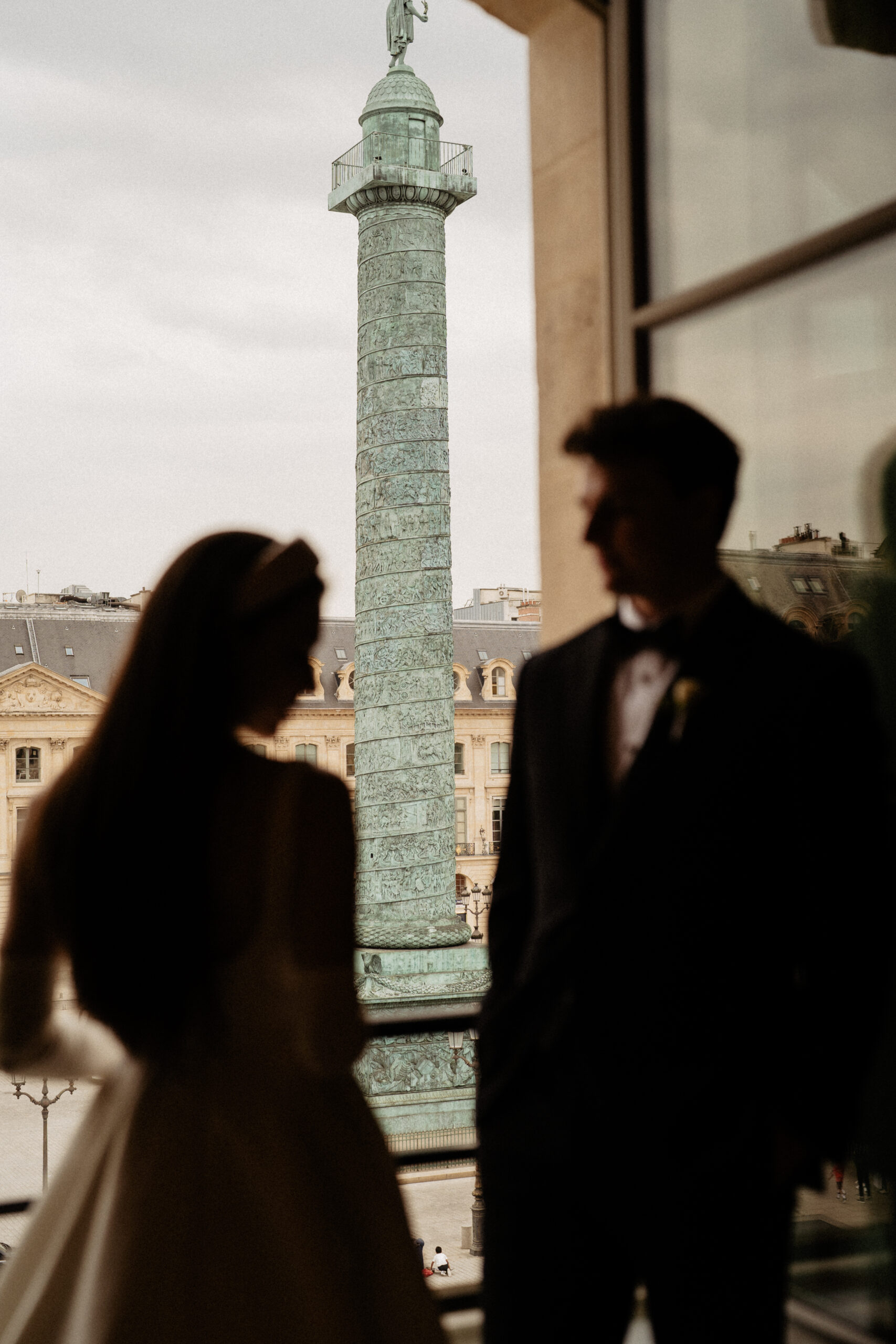 Destination wedding elopement at the luxurious Ritz Paris couple in Chanel's suite with view on Place Vendome 