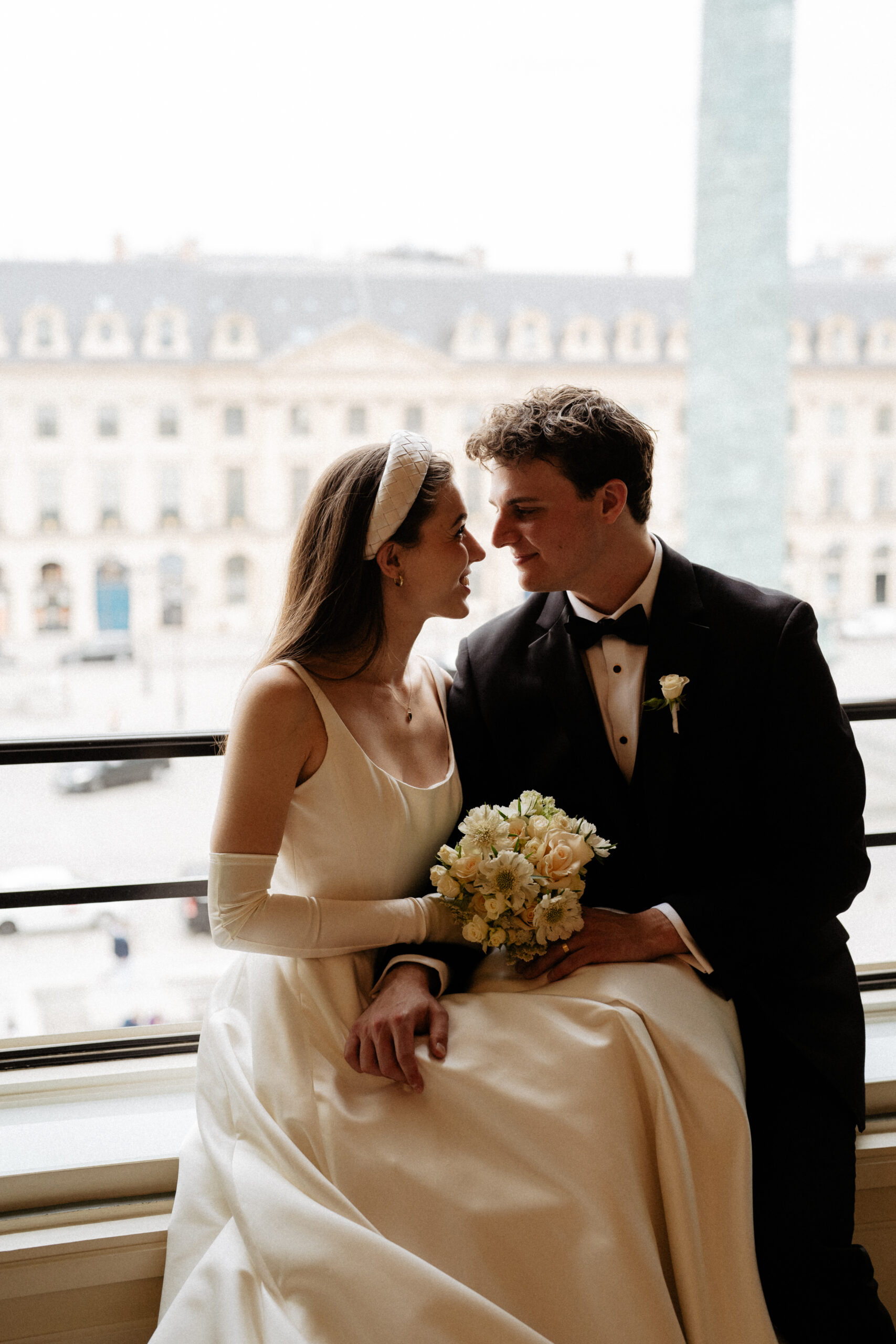 Destination wedding elopement at the luxurious Ritz Paris couple in Chanel's suite 