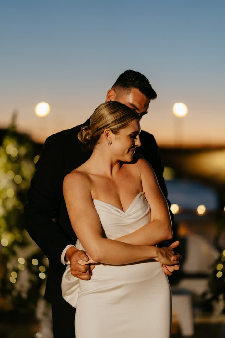 Destination elopement wedding Paris yacht first dance 