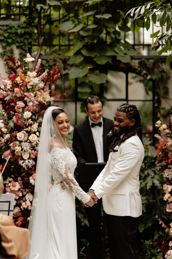 Destination elopement wedding Hotel Particulier Montmartre, Paris garden ceremony 