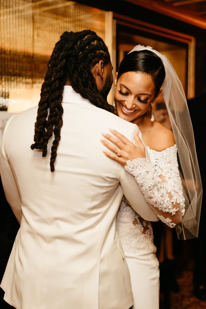 Destination elopement wedding Hotel Particulier Montmartre, Paris couple's first dance 