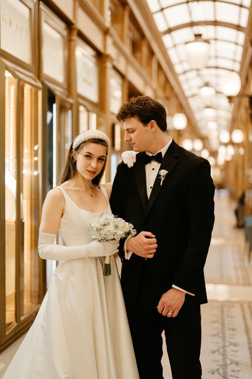 Destination wedding elopement at the luxurious Ritz Paris couple in the gallery