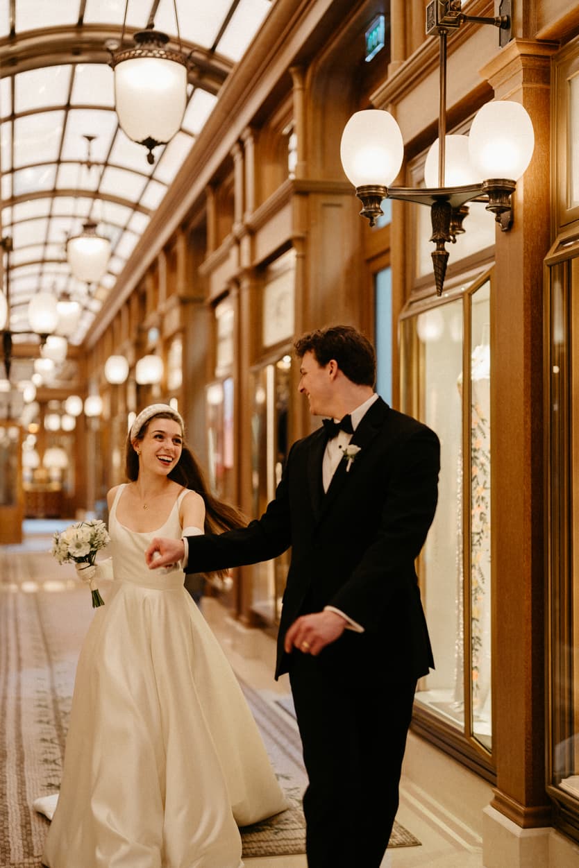 Destination wedding elopement at the luxurious Ritz Paris couple in the gallery