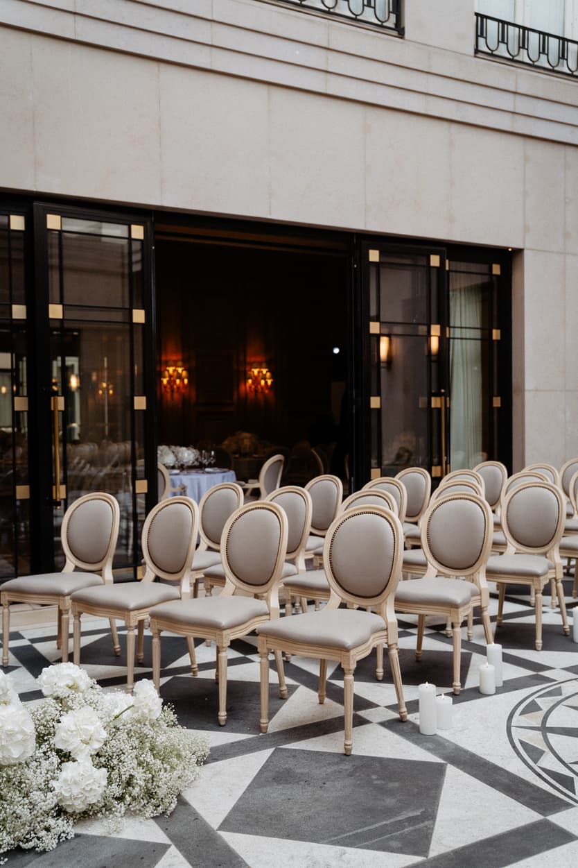 Wedding ceremony at Four Seasons hotel George V Paris