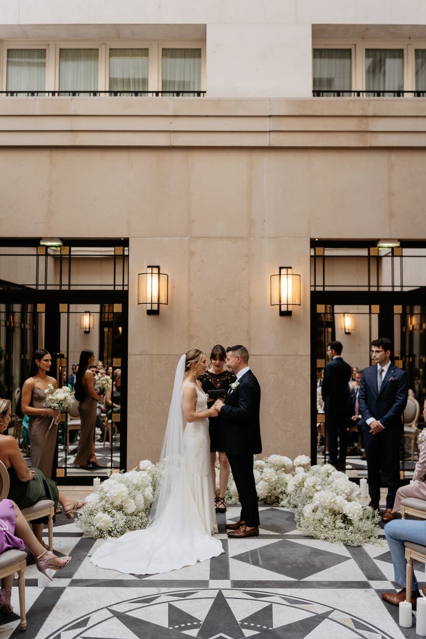 Wedding ceremony at Four Seasons hotel George V Paris