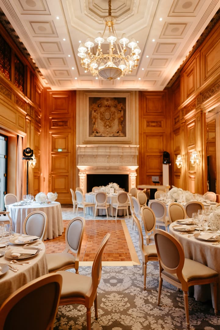 Wedding Dinner reception at Salon Louis III, Four Seasons Paris
