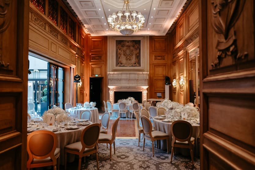 Wedding Dinner reception at Salon Louis III, Four Seasons Paris